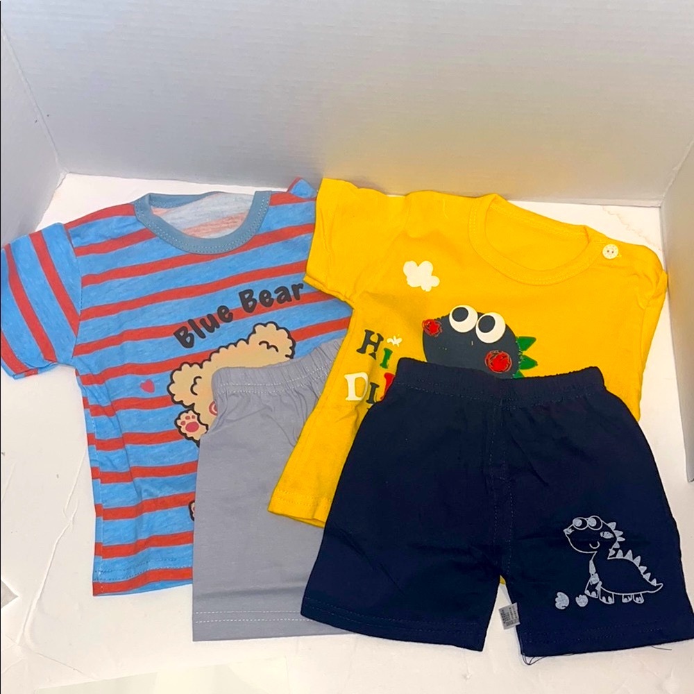 Kids Matching Sets - Blue, Yellow, and Gray
